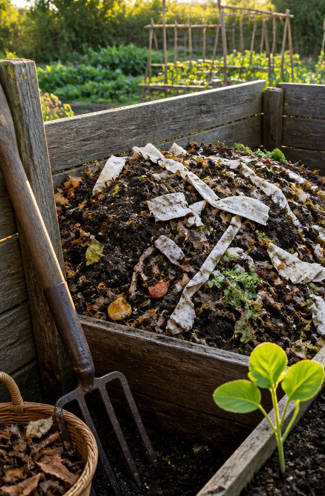 14 Ways to Reuse Ripped Sheets Instead of Throwing Them Out 14 Frayed cotton sheet pieces mixed with leaves and vegetable scraps in compost